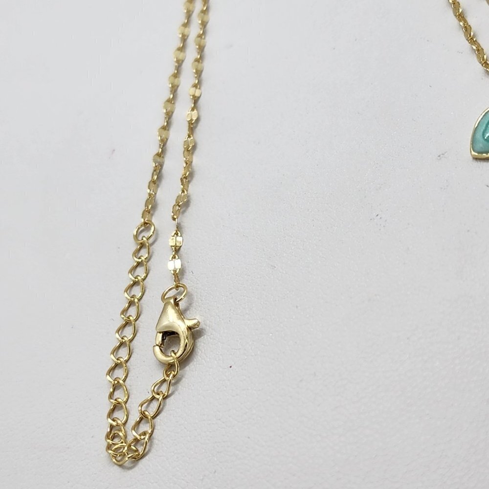 Brand New Sterling Silver 925 Three Blue Hearts Necklace - Picture 4 of 5
